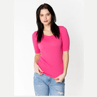 Ribbed Short Sleeve Top
