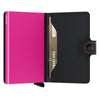 Secrid-Miniwallet- open view of Fuchsia interior 