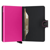 Secrid-Miniwallet- open view of Fuchsia interior 