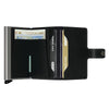 Full open view of the inside of SECRID miniwallet in original black 