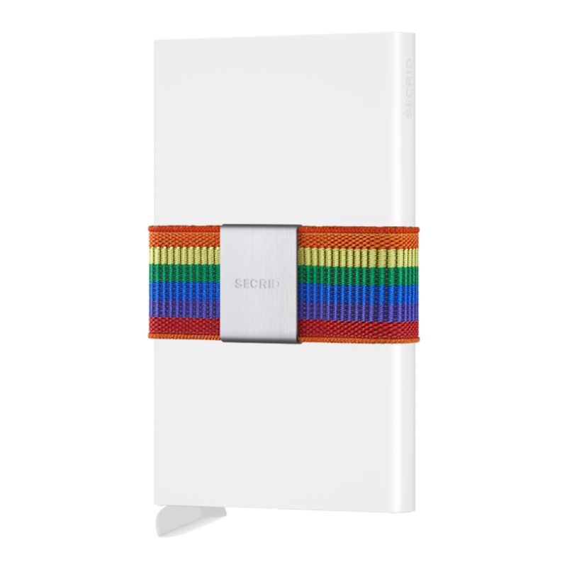 Elastic and stainless steel - Secrid money band in muted rainbow colours 