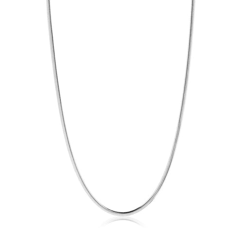 Front View of Sterling Silver Serpentine Chain Necklace By Sif Jakobs at Hickox Jewelers & Lifestyle 