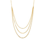Leah Alexandra~ Shimmer  3 layer Necklace~ 10k  Gold