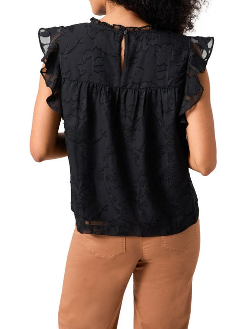 Back view - Spring Gathering Top in black by Sanctuary - Hickox Jewelry & Lifestyle 