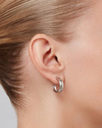 Basic Small Silver tone hoop earrings - Jenny Bird