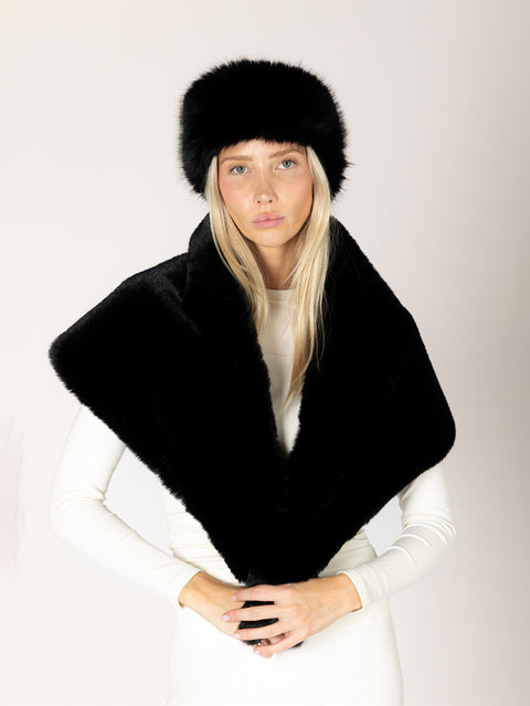 Luxe Triangle Faux Fur Scarf