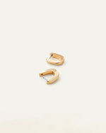 The perfect gold tone Huggie - Teeni Toni Huggie Earrings  by Jenny Bird 