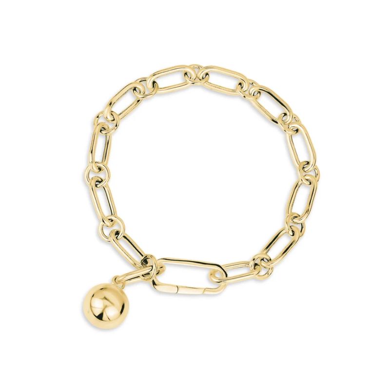Tube Paperclip Ball Bracelet in Yellow
