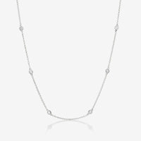 Diamond Bezel Station Necklace