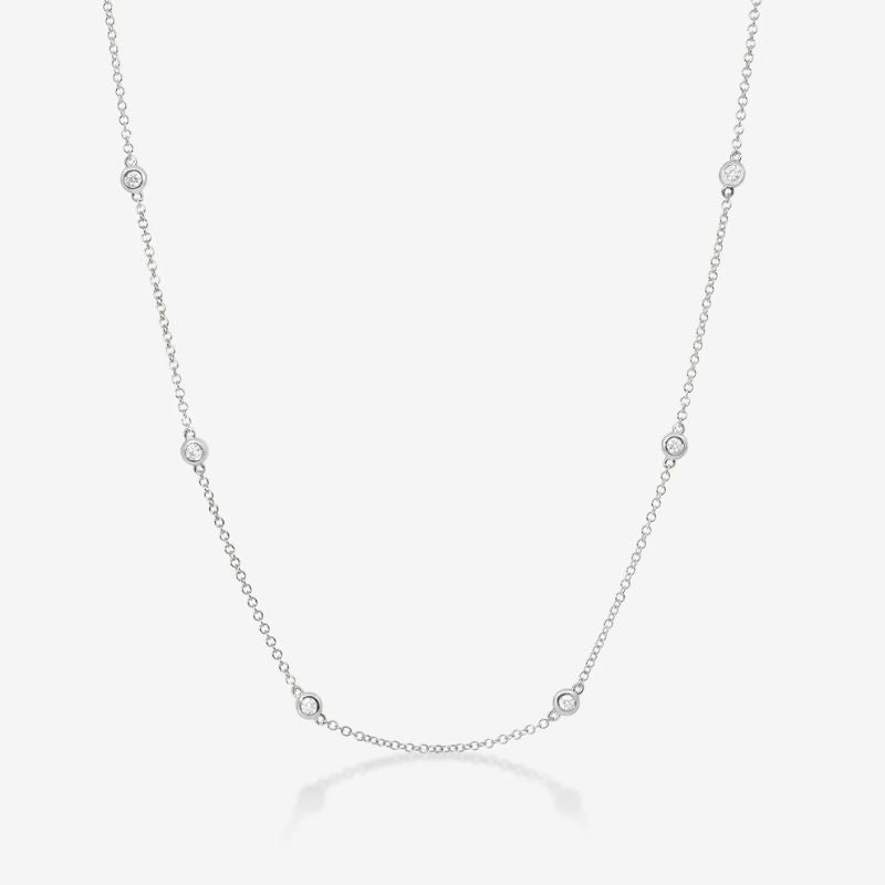 Diamond Bezel Station Necklace