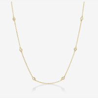 Diamond Bezel Station Necklace
