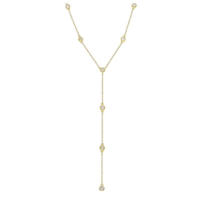 Diamond By The Yard Gold  Lariat Necklace