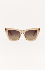 UNDERCOVER -Z SUPPLY Sunglasses- Taupe oversized frame with grey  polarized lenses - front view t 