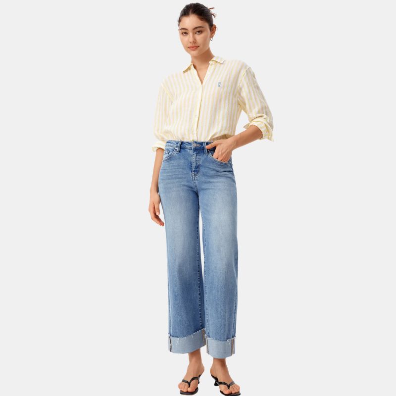 Zephyrine High Rise Wide Leg Jeans