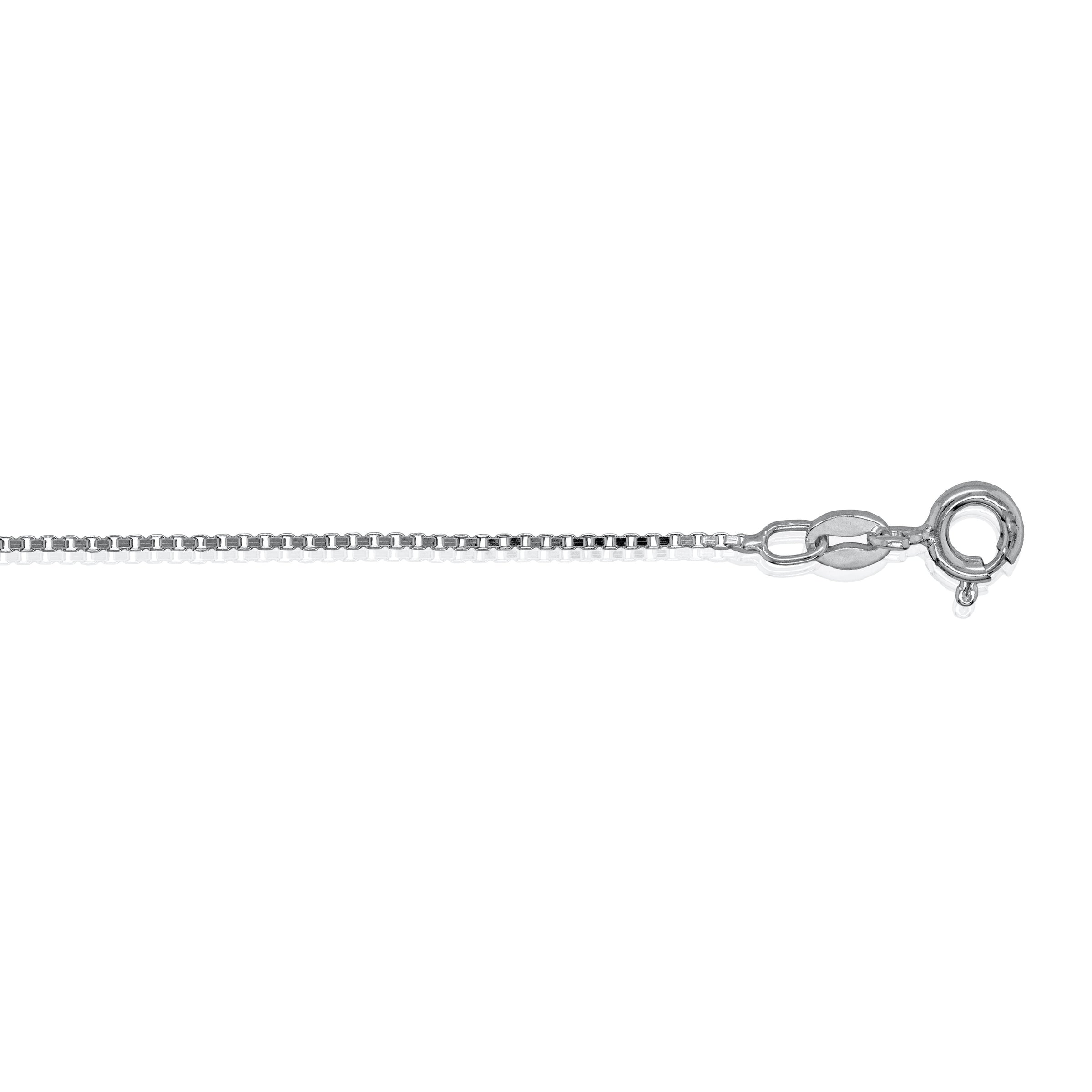 Sterling Silver Box 03  Chain 1 mm