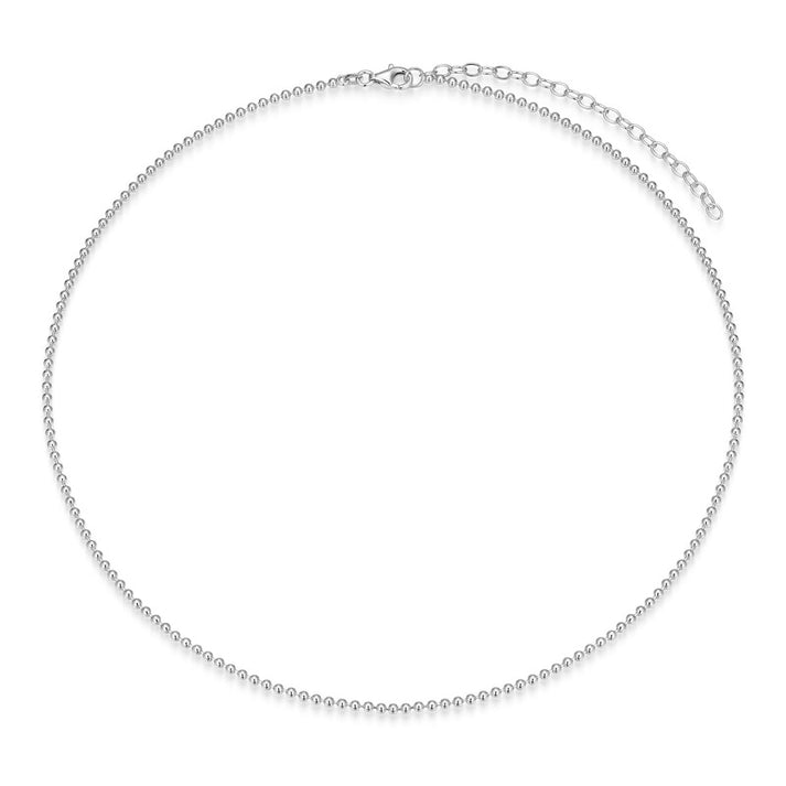 Silver Bead Chain Necklace
