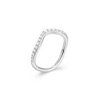 CZ pavé wave ring