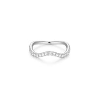 CZ pavé wave ring