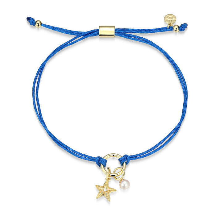 Starfish & Freshwater Pearl Charm Bracelet