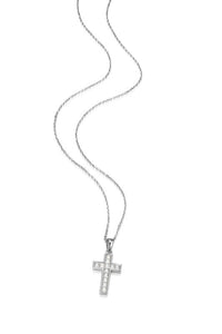 Classic Silver Cross Pendant Necklace