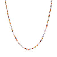 Multi-Color CZ Bead Necklace