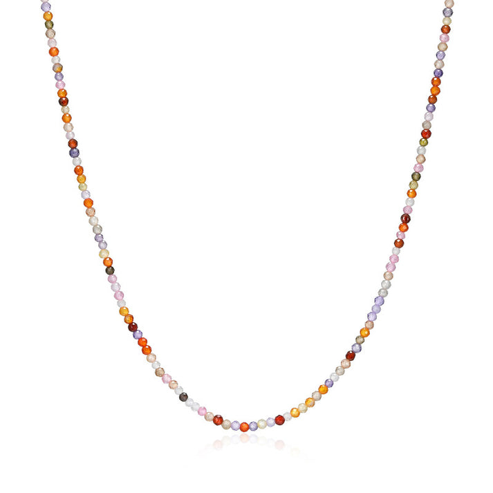 Multi-Color CZ Bead Necklace