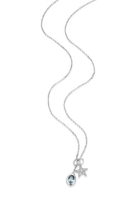 Blue Spinel & Starfish Charm Necklace