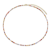 Multi-Color CZ Bead Necklace