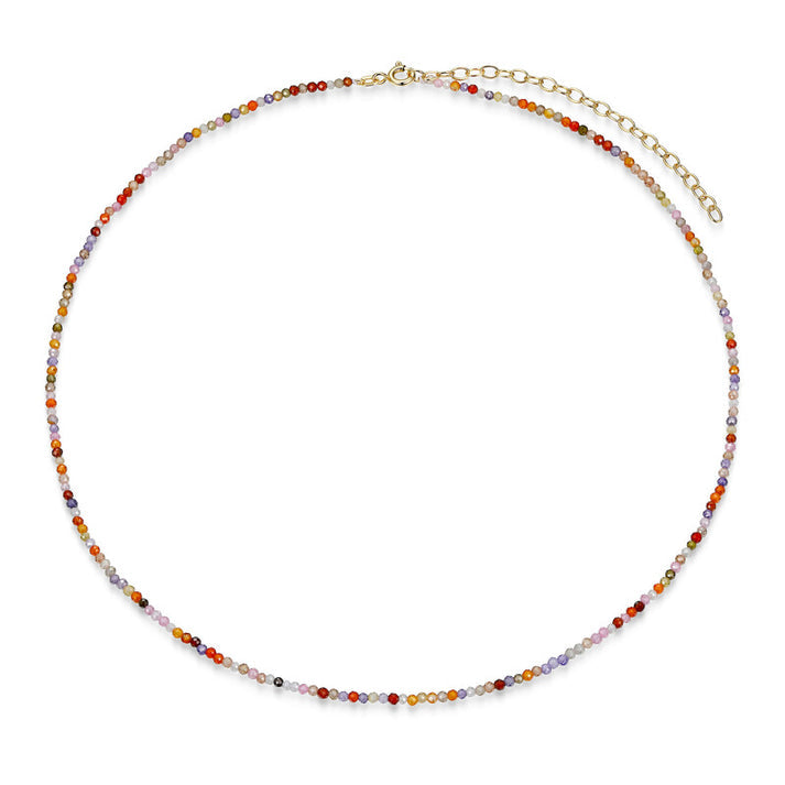Multi-Color CZ Bead Necklace