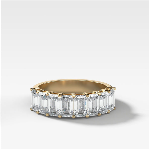 Lab Diamond Emerald Cut 3/4 Band