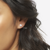 Model wearing a 1.5 CTW  Diamond Stud 