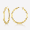 4mm 10K gold hollow tube hoops 