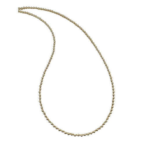 Leave on Necklace - Gold beads 4mm