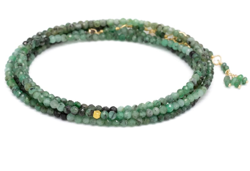 Sakota Emerald Wrap Bracelet-Necklace