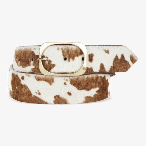 Oona Hair-on Texas with a matte silver buckle Brave Leather 
