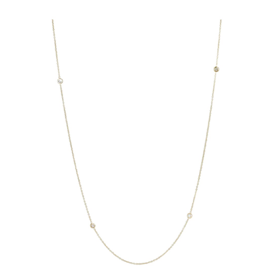 Zahava Diamond Bezel Necklace 32”