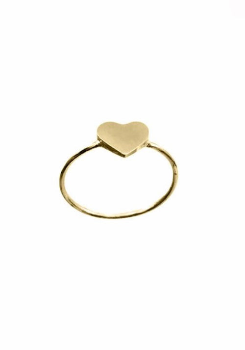 Closed Heart Yellow Gold Ring - The Right Hand Gal 