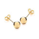Lifestyle Studio ~Bead Ball Stud Earrings~ Medium 4mm. 14 K Yellow 