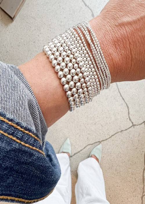 Gold Leave on bead Bracelet  4mm