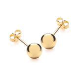 Life style Studio ~ Bead Ball Stud Earrings ~ Large 5mm. 14K YG