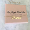 Script Name Necklace in Solid Yellow Gold - The Right Hand Gal 