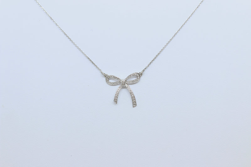 Diamond Ribbon Necklace