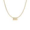 AQUARIUS Zodiac Symbol Necklace Yellow Gold 