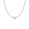 Aries Zodiac  Symbol Necklace White Gold 