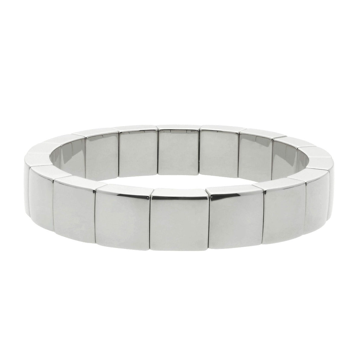 Square Aura Bracelet - 18k White Gold  / ceramic 
