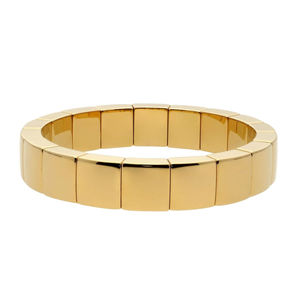 Square Aura Bracelet 18k Yellow Gold . Ceramic 