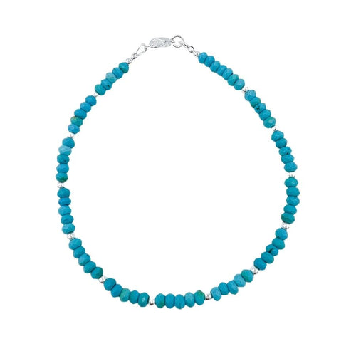 Turquoise beaded anklet 