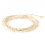Mother of Pearl Wrap Bracelet Necklace- flat view
