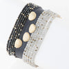 Labradorite Wrap Bracelet  layered on display 