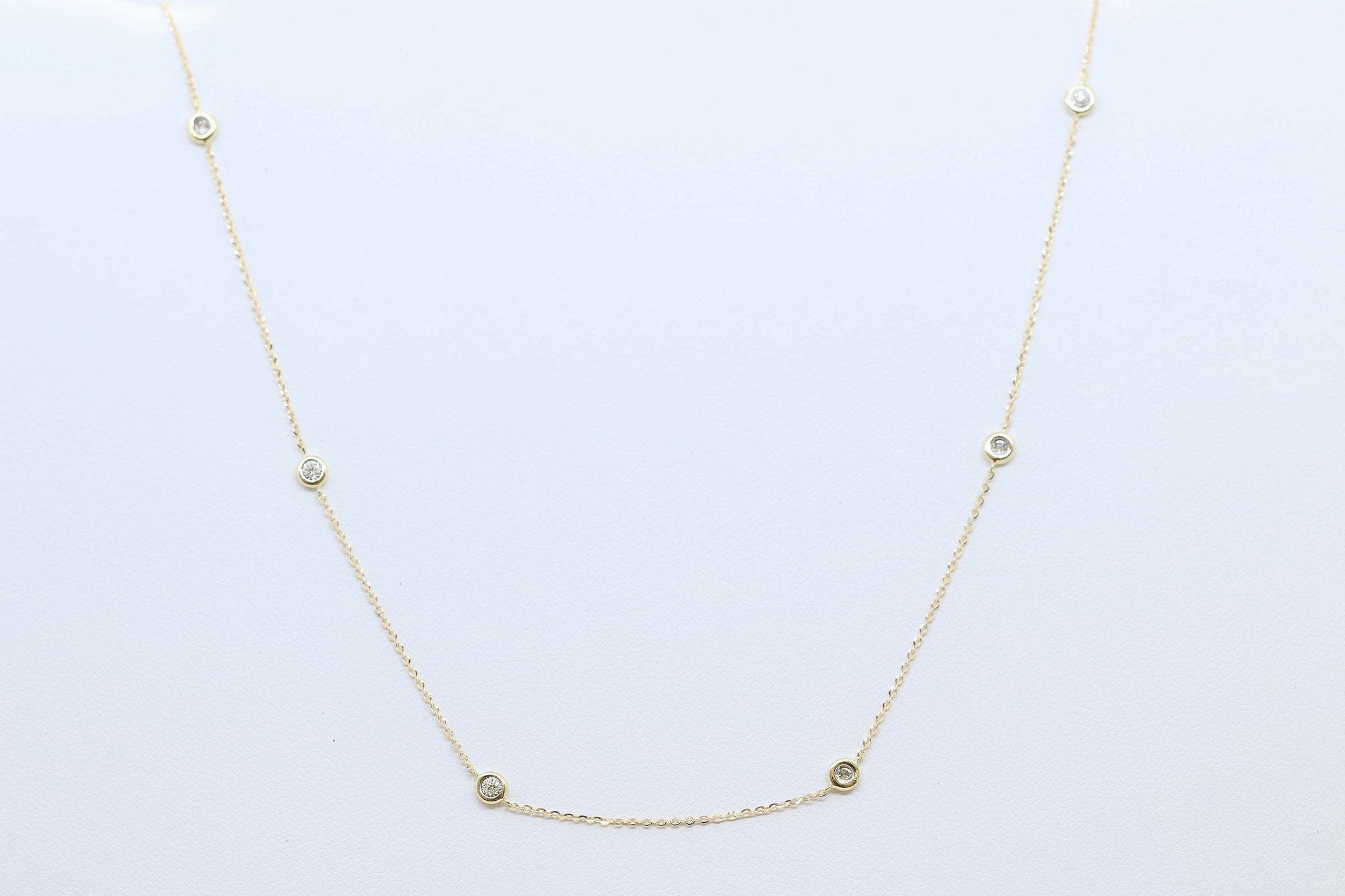 Diamond by the Inch yellow Gold Necklace- Hickox Jewelers and Lifestyle 